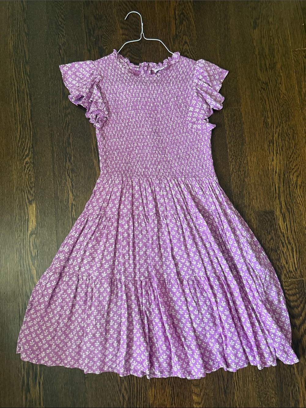 J.Marie women’s Purple Floral Smocked Dress